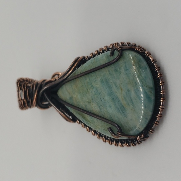 732- Handmade Natural Stone Pendant Necklace NWT - Picture 5 of 6